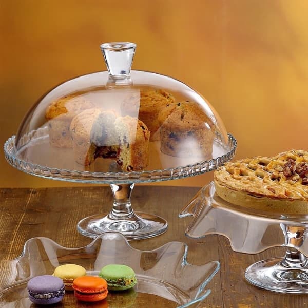 Pasabahce Glass kakestativ med lokk 32cm for Cake Pasabahce universal