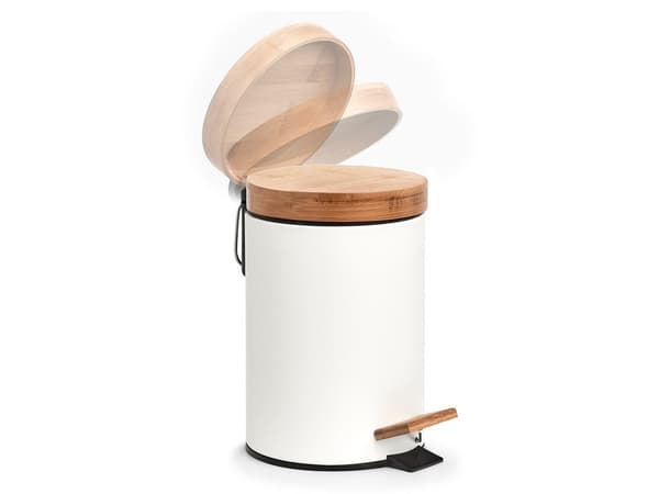 Zeller Present 18908, 3 l, Rund, Bamboo, Strykejern, Hvit, Tre, Pedal, 16,8 cm