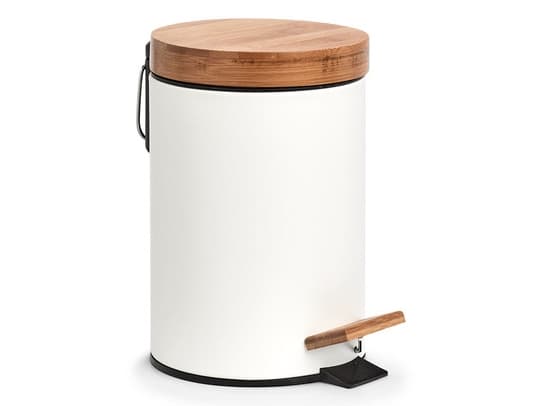 Zeller Present 18908, 3 l, Rund, Bamboo, Strykejern, Hvit, Tre, Pedal, 16,8 cm