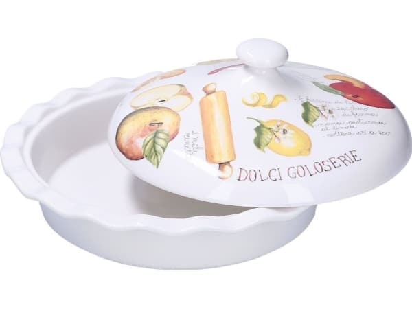 La Porcellana Bianca Cake do szarlotki med lokk Goloserie - Hvit, 27 cm