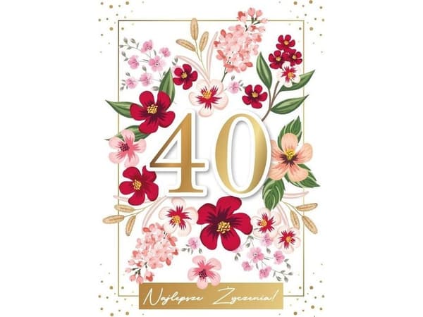 Kort för 40-årsdag