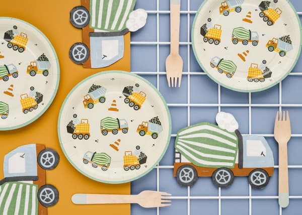 PartyDeco TPP80, Plate, Rund, Papir, Flerfarget, Bilde, 6 stykker