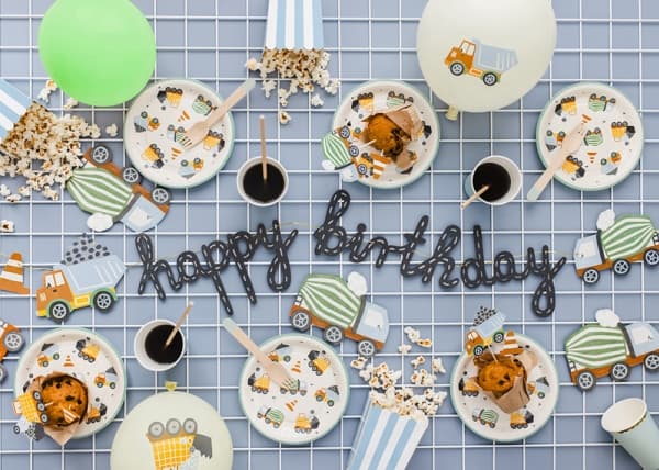 PartyDeco TPP80, Plate, Rund, Papir, Flerfarget, Bilde, 6 stykker