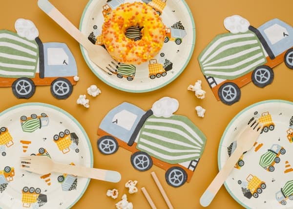 PartyDeco TPP80, Plate, Rund, Papir, Flerfarget, Bilde, 6 stykker