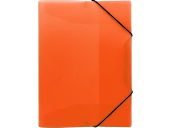 Mappe med gummibånd A4 PP neon oransje