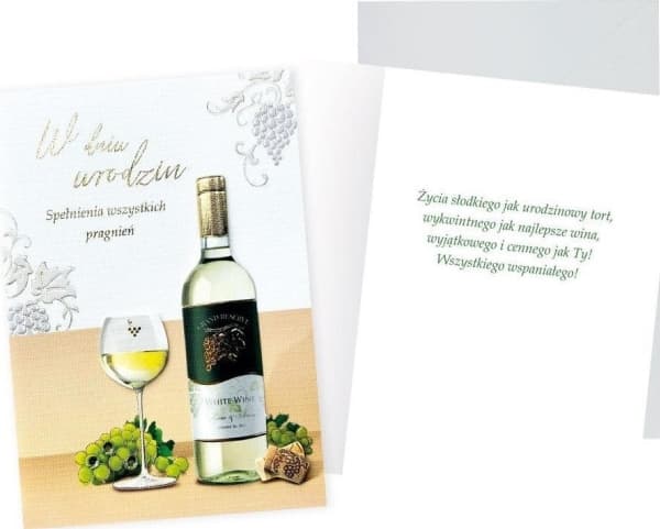 B6 Födelsedagskort (vin)