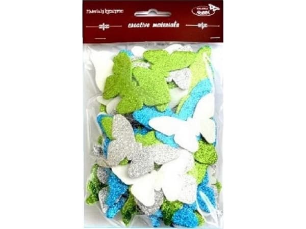 Glitter perhosia 52kpl