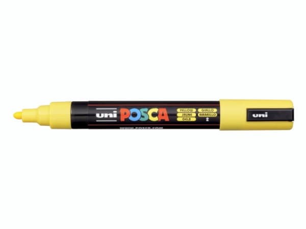 UNI POSCA PC-5M YELLOW för alla ytor