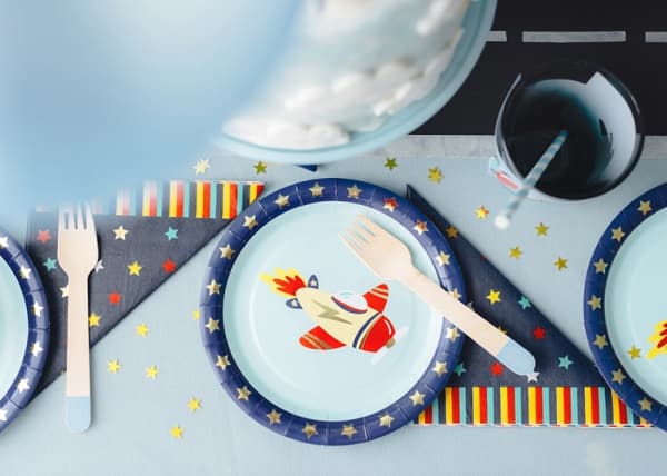 PartyDeco TPP87, Plate, Rund, Papir, Flerfarget, Bilde, 6 stykker
