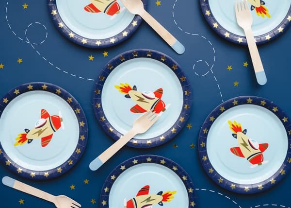 PartyDeco TPP87, Plate, Rund, Papir, Flerfarget, Bilde, 6 stykker