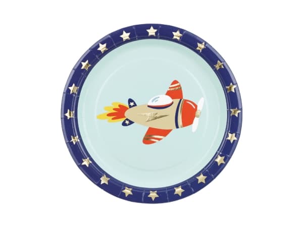 PartyDeco TPP87, Plate, Rund, Papir, Flerfarget, Bilde, 6 stykker