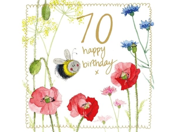 Bursdagskort 70 S547 Bee