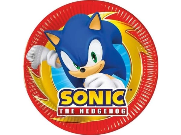 Sonic pappersplattor, 20 cm.
