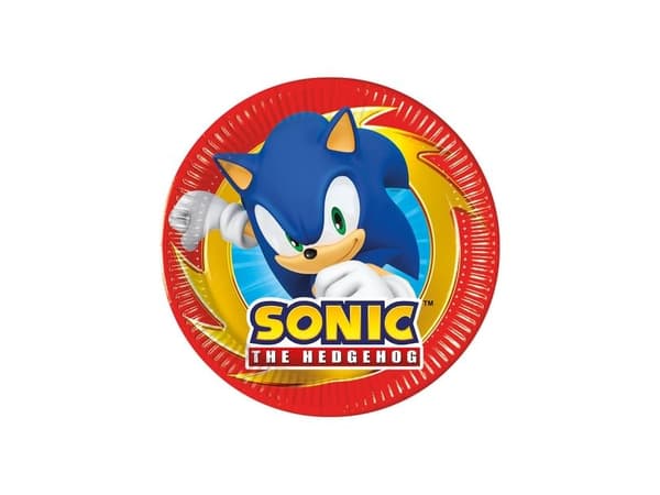 Sonic pappersplattor, 20 cm.