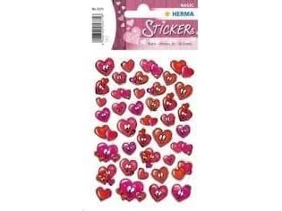 HERMA MAGIC stickers hearts stone 1 sheet, A4 sheets, 1 arkkia