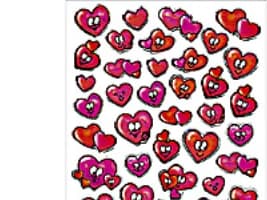 HERMA MAGIC stickers hearts stone 1 sheet, A4 sheets, 1 arkkia