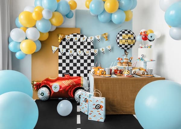 PartyDeco TNP31, Presentpåse, Multifärg, Mönstrad, Temafest, Vit, Inomhus / utomhus
