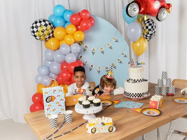 PartyDeco TNP31, Presentpåse, Multifärg, Mönstrad, Temafest, Vit, Inomhus / utomhus