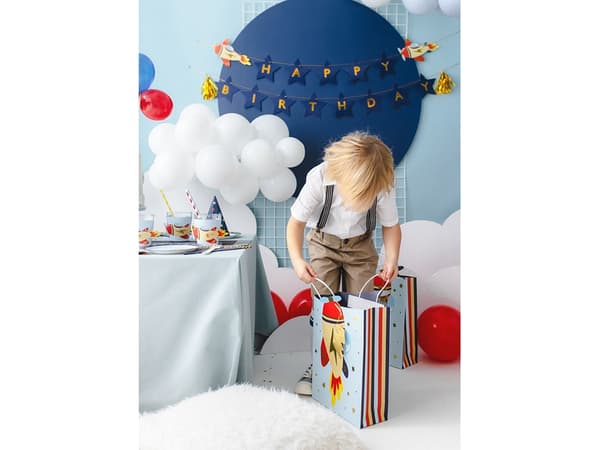 PartyDeco TNP29, Lahjapakkauspussi, Monivärinen, Kuva, Juhlateema, Valkoinen, 100 mm