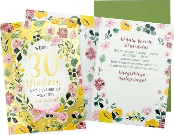 B6 Födelsedagskort 30 (blommor)