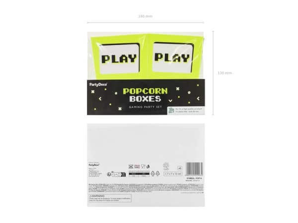 PartyDeco POP14, Paper, Multicolour, 70 mm, 70 mm, 120 mm, 180 mm