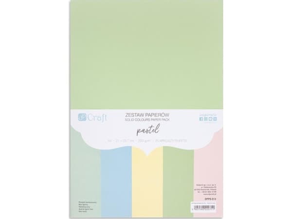 Pastellipaperisarja A4 220g 20 arkkia 20 arkkia