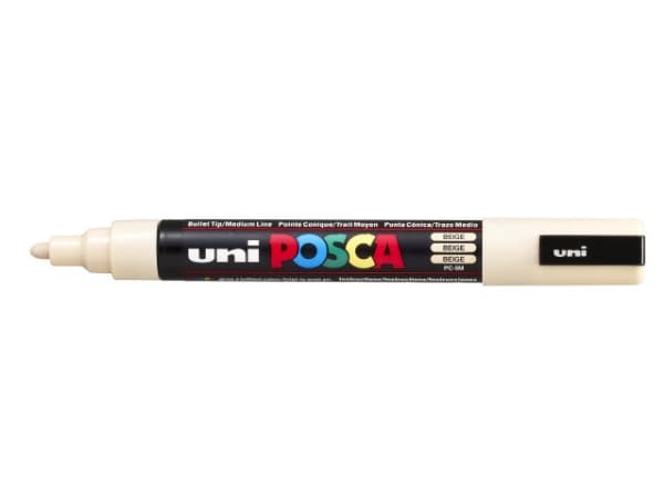 Malingsmarkør Uni Posca PC-5M beige 1,8-2,5 mm - (6 stk.)