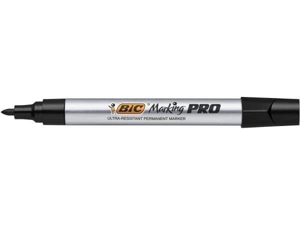 BIC 964800, 12 styck, Svart, Svart, 1,1 mm, Låda