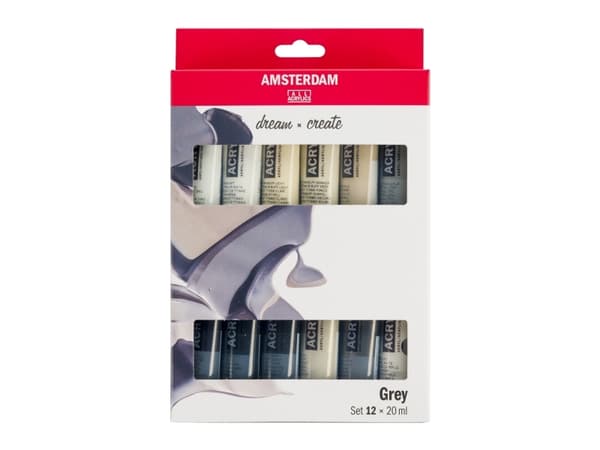Artequipment TALENS AMSTERDAM 12X20ML harmaat värit uniw
