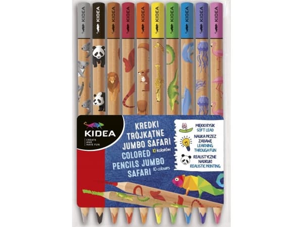 Derform OLO PENCIL 10 COL JUMBO TROJ DERF KIDEA WB