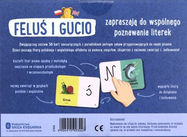 Nasza Ksiegarnia Vårt bokhandelsspel Feluś ir Gucio mokosi raidžių