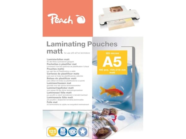 Peach S-PP525-30, Transparent, Mätt, A5, 0,125 mm, 154 mm, 216 mm