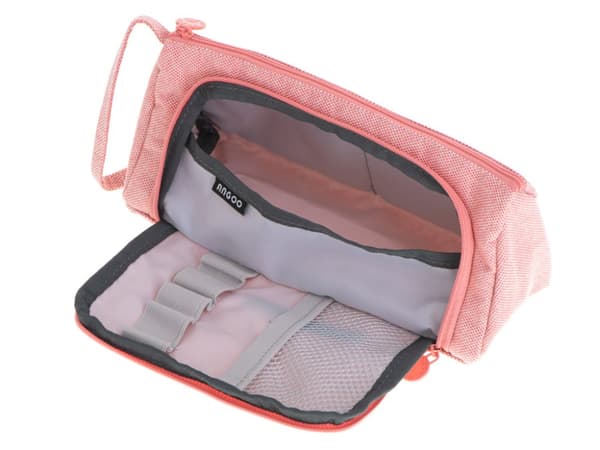 To-rums skolepenalhus, 3-i-1 kosmetiktaske, pink