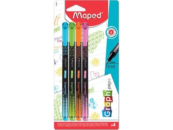 Maped Cienkopis Graph Peps Deco 4 kolory MAPED