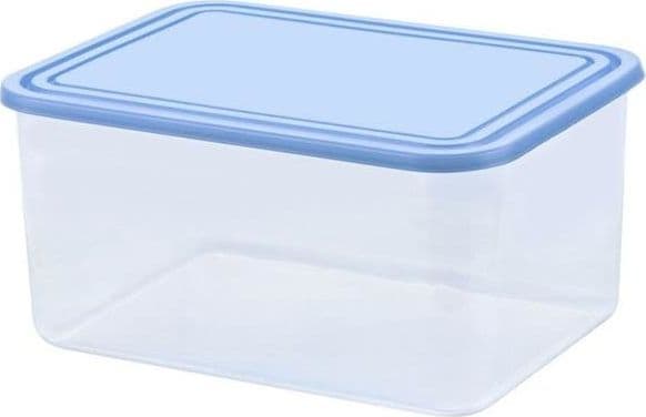 "CURVER REKTANGULÆR MATOPPBEVARINGSBEHOLDER 4,0L /TRANSPARENT BLÅ/BANNER
