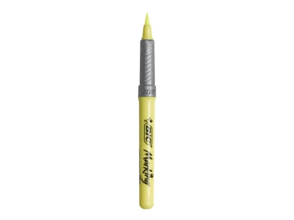 BIC Marking Highlighter Flex - Överstrykningspenna - gul - water-based dye ink - 1-4.3 mm (paket om 12)