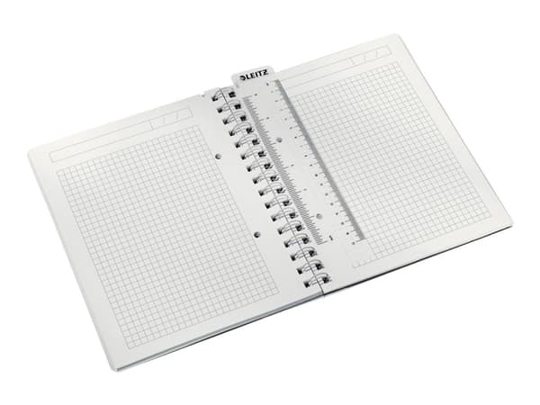 Leitz WOW - Kollegieblock - trådbunden - A5 - 80 ark - fyrkantig - lila - polypropylen (PP)
