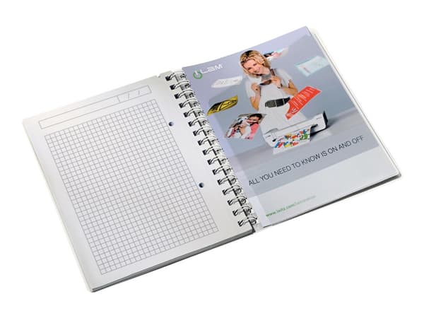 Leitz WOW - Kollegieblock - trådbunden - A5 - 80 ark - fyrkantig - lila - polypropylen (PP)