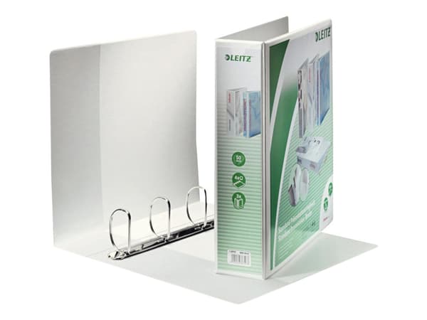 Leitz - Presentationsringpärm - 5 utrymmen - för A4 Maxi - kapacitet: 500 ark - vit