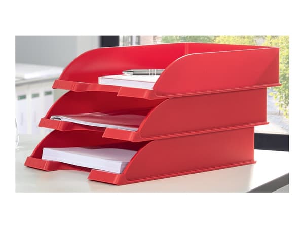 Leitz Plus Standard - Brevfack - för A4 (210 x 297 mm) - röd frost