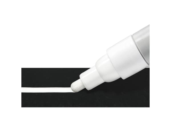 STAEDTLER Lumocolor liitumerkki, valkoinen, läpipainopakkaus, viivan leveys: n. 2,4 mm, pyöreä kärki, vähähajuinen neste - 1 kpl (344-0 BK)