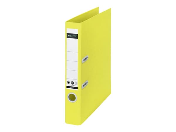 Leitz 180° Recycle - Hevarmbuefil - bokryggbredde: 55 mm - for A4 (210 x 297 mm) - kapasitet: 350 ark - gul