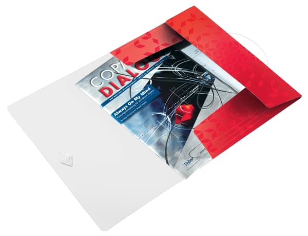 Leitz WOW - 3-fliksmappe - for A4 (210 x 297 mm) - kapasitet: 150 ark - rød