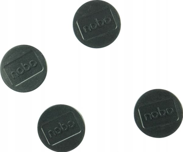Nobo - Magnet - 3 cm diameter - svart (paket om 4) - för P/N: 1900930, 1901043, 1902454, 1902455, Q18090MB, QB05442CD, QBPE1290, QBPE1812, QBPE9060