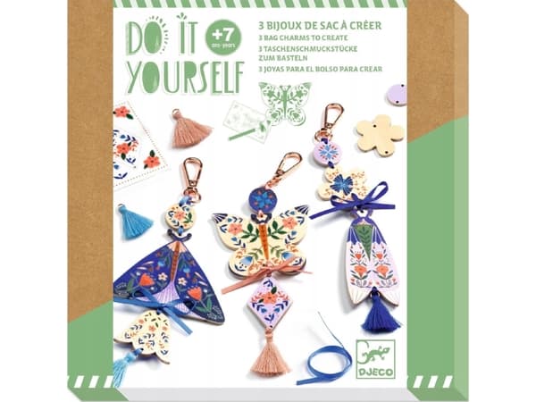 Djeco DIY - Ryggsekk Charm - Sommerfugler (DJ07981)