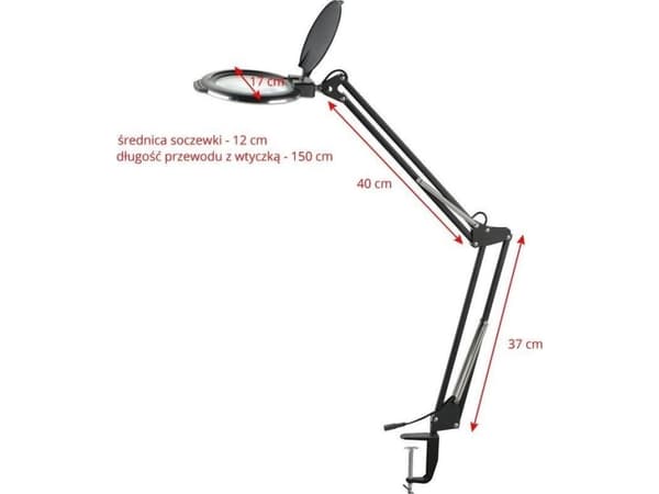 Activeshop LAMPA LUPA LED GLOW MOONLIGHT 8012/5"" BIAŁA DO BLATU