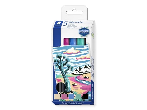 Staedtler Lumocolor paint marker 349, 5 stykker