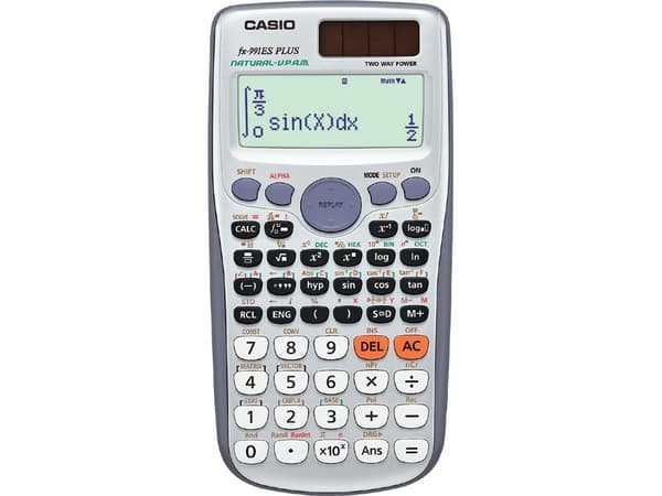 Casio FX-991ES Plus, Työpöytä, Funktiolaskin, 15 lukua, 10 linjat, Akku/Aurinko, Harmaa