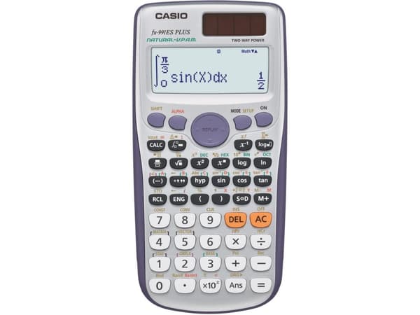 Casio FX-991ES Plus, Työpöytä, Funktiolaskin, 15 lukua, 10 linjat, Akku/Aurinko, Harmaa