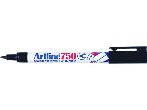 Textilmärken artline 750, runda, svarta